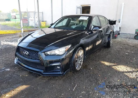 2021 Infiniti Q50 Red Sport 400 Awd z USA, uszkodzony, nr VIN JN1FV7DR1MM880558
